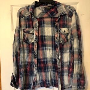 Ci Sono Plaid Collection button up